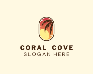 Palm Tree Sunset Holiday logo