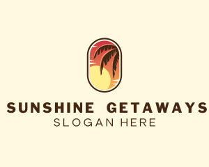 Palm Tree Sunset Holiday logo