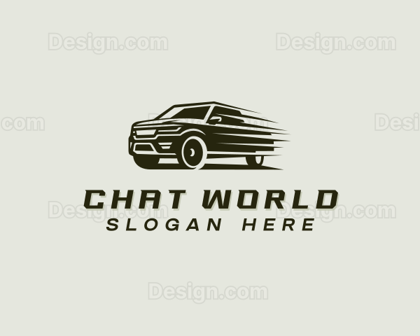 SUV Car Speed Logo