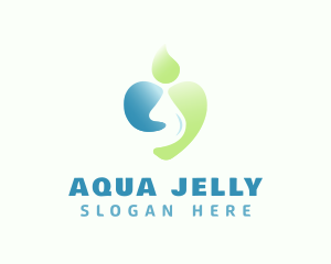 Gradient Aqua Droplet logo design