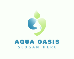 Gradient Aqua Droplet logo design