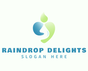 Gradient Aqua Droplet logo design