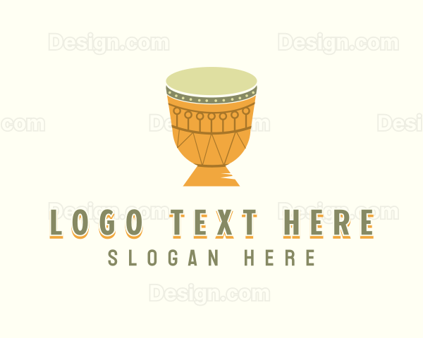 Djembe Musical Drum Logo