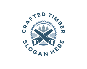 Saw Lumber Woodwork logo design