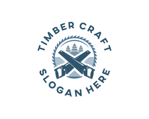 Saw Lumber Woodwork logo design