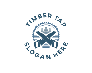 Saw Lumber Woodwork logo design