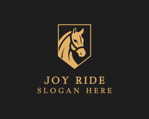 Equine Horse Shield logo design