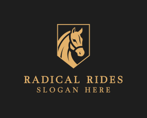 Equine Horse Shield logo design