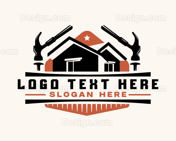 Construction Hammer Carpentry Logo