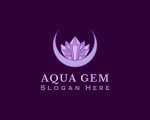 Moon Gem Crystal logo design