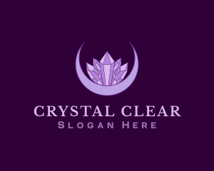 Moon Gem Crystal logo design