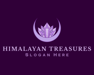 Moon Gem Crystal logo design