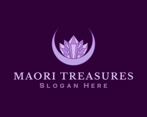 Moon Gem Crystal logo design