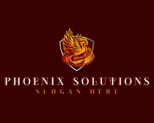 Flaming Mythical Phoenix logo