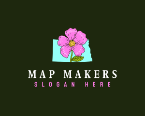 North Dakota Flower logo design