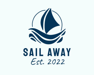 Marine Nautical Sailboat logo design