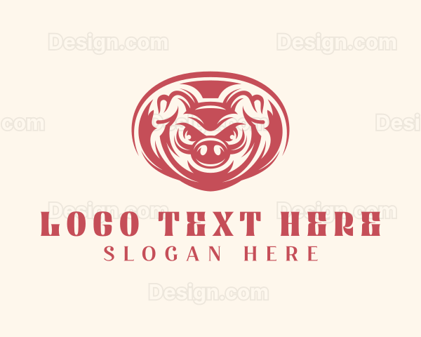 Wild Boar Pig Logo