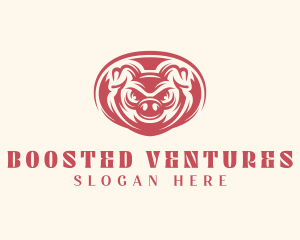 Wild Boar Pig logo design