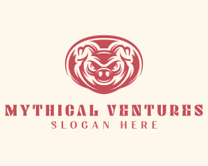 Wild Boar Pig logo design