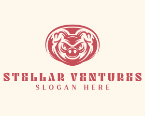 Wild Boar Pig logo design