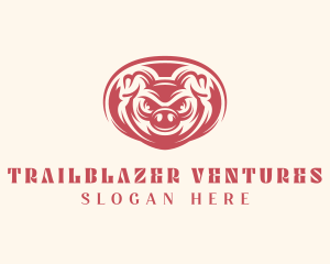 Wild Boar Pig logo design