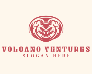 Wild Boar Pig logo design