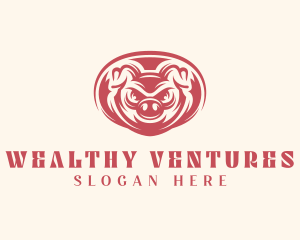 Wild Boar Pig logo design