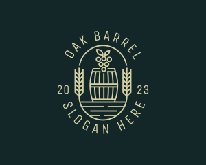 Grape Winery Barrel logo design