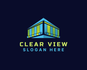 Window Curtain Blinds logo design