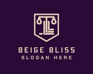 Beige Shield Scale logo