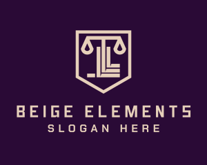 Beige Shield Scale logo
