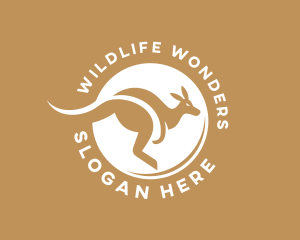 Kangaroo Wildlife Safari logo design