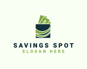 Cash Wallet Savings logo design