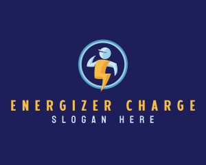 Lightning Bolt Electrician logo design