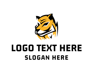 Roar - Hunting Tiger Wildcat logo design