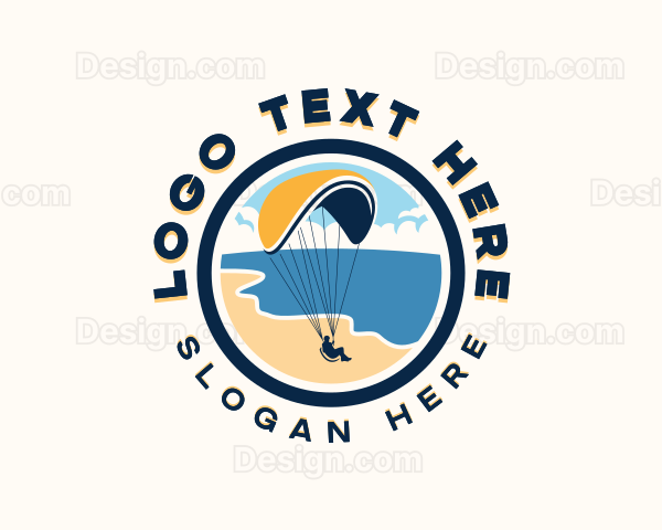 Paragliding Parachute Adventure Logo