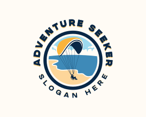 Paragliding Parachute Adventure logo design