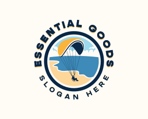 Paragliding Parachute Adventure logo design