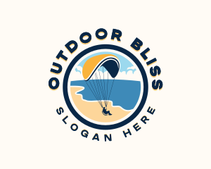 Paragliding Parachute Adventure logo design