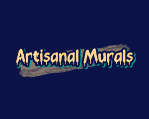 Paintbrush Graffiti Mural logo design