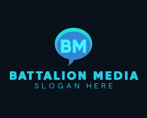 Media Speech Balloon logo design