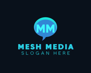 Media Speech Balloon logo design