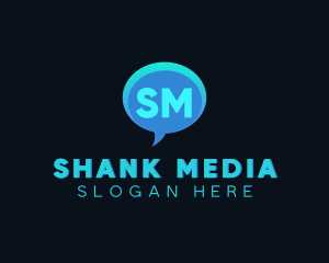 Media Speech Balloon logo design