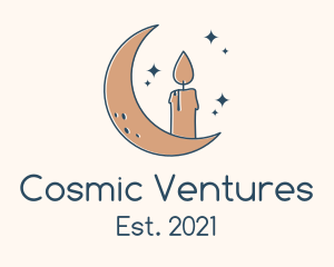 Cosmic Moon Candle  logo design