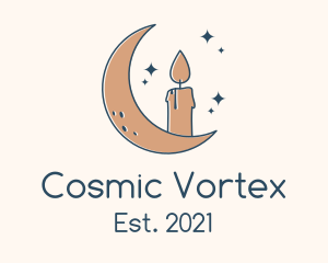 Cosmic Moon Candle  logo design