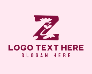 Flower Vines Letter Z logo