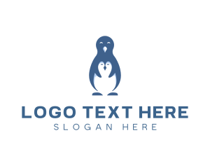 Arctic Penguin Bird logo