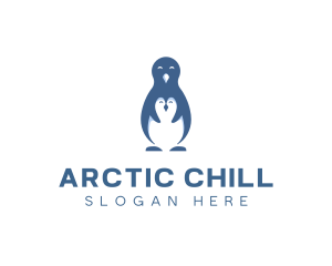 Arctic Penguin Bird logo design