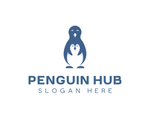 Arctic Penguin Bird logo