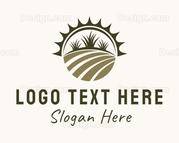 Farm Field Gardening Logo